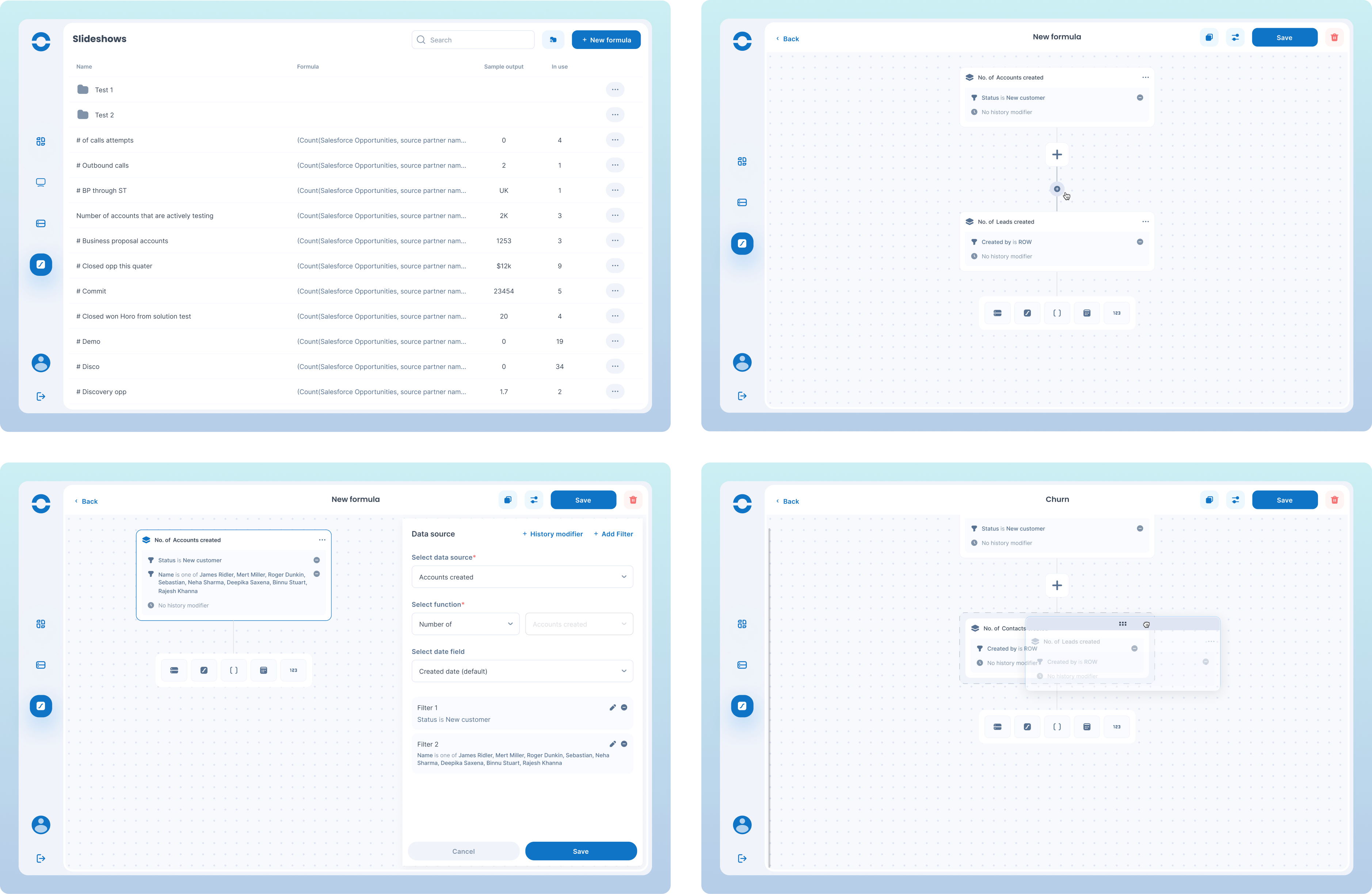 Data source set-up