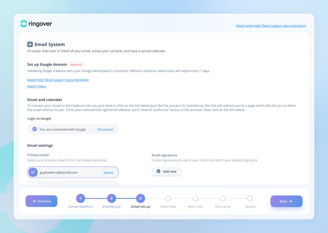 Onboarding step 3