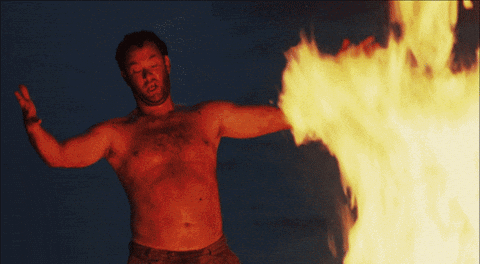 Person with fire